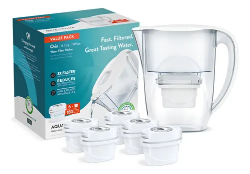 Aqua Optima Paquete De 6 Tazas De Jarra De Filtro De Agua Pa