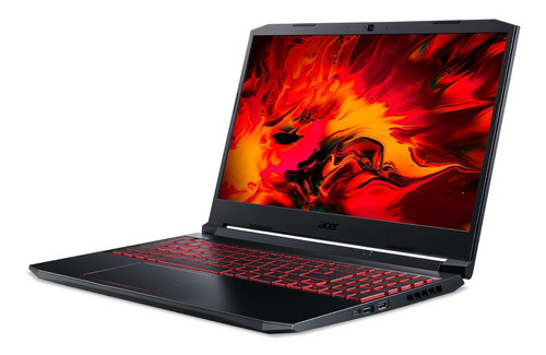 Notebookgamer  Acer Aspire Nitro 5 AN515-55 negra y roja 15.6", Intel Core i7 10750H  16GB de RAM 512GB SSD, NVIDIA GeForce RTX 3060 144 Hz 1920x1080px Windows 10 Home
