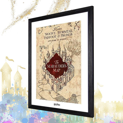 Mapa Del Merodeador Poster Enmarcado Original Harry Potter