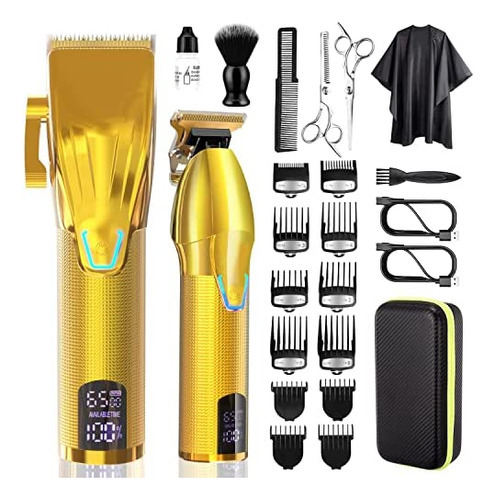 Karrte Kit Profesional De Cortapelos Y Recortadora Para Hom. Color Oro