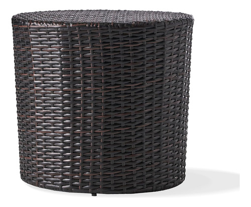 Mesa Auxiliar Keaton Wicker Barrel, Multicolor