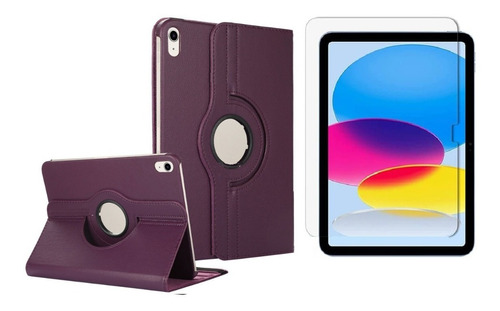 Forro Estuche Protector Para iPad 10 + Vidrio Templado