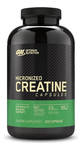 Optimum Nutrition Creatina Micronizada 250gramos 200cápsulas
