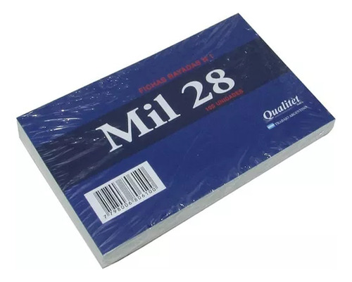 Ficha Rayada Mil28 1028 N 1 Pack X 100 Unidades X2 Packs
