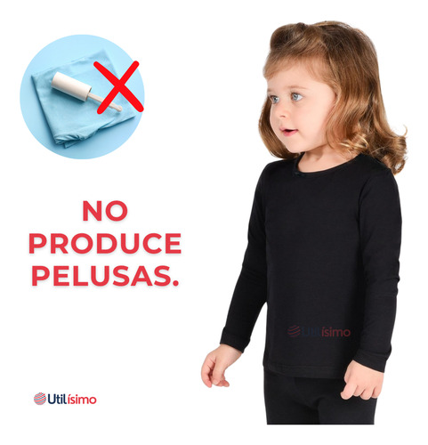 Pack 6 Camisetas Algodón Mnga Larga Polera Niña Primera Capa