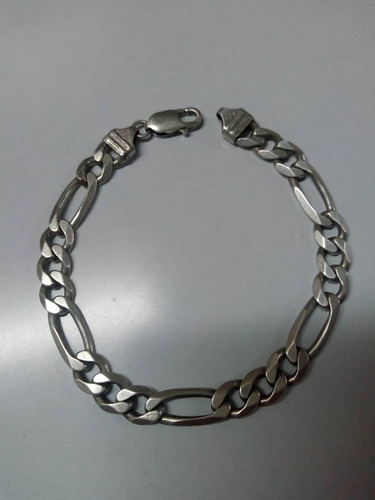 Esclava Pulsera De Plata 925 Para Caballero Alterna 3 X 1