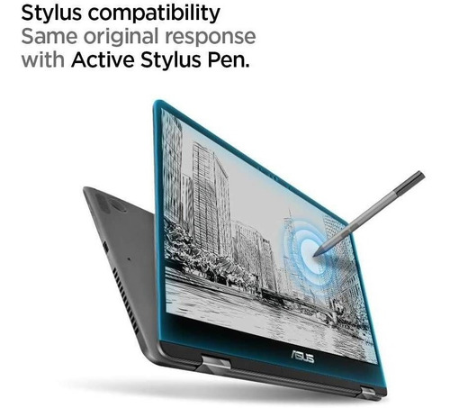 Imagen 4 de 6 de Vidrio Templado Spigen Para Asus Zenbook Flip 14 Pulgadas
