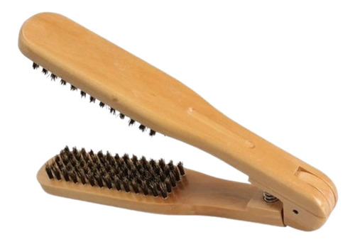 Cepillo Tipo Plancha Para Planchar Cabello De Madera