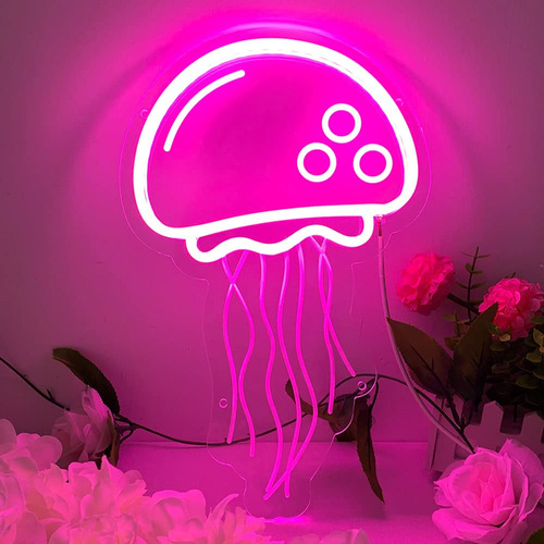 Colorneon - Letrero De Nen De Medusa Rosa Para Decoraciones