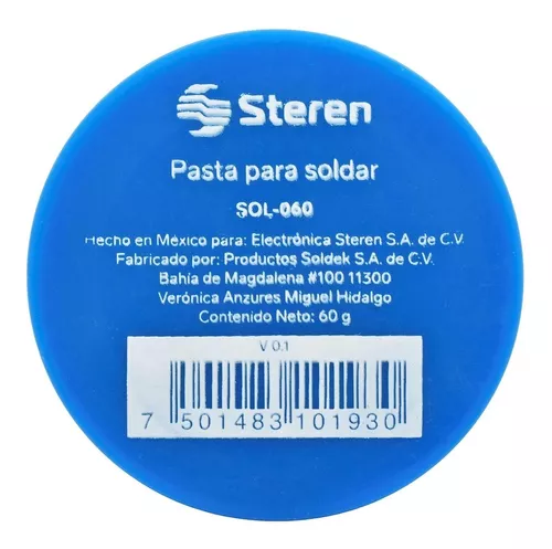 Venta de Steren Pasta para Soldar en Lata SOL-060, 60g, SOL-060