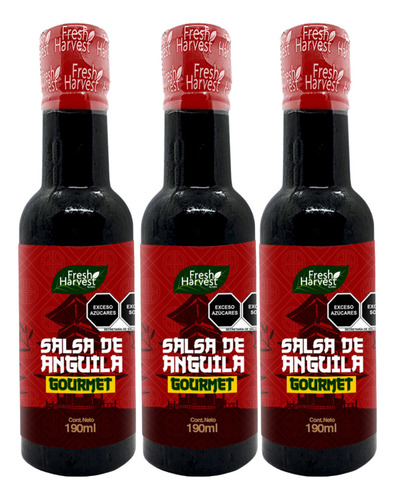 Salsa De Anguila 190ml paquete con 3 piezas Fresh Harvest