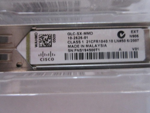 Imagen 3 de 3 de Fibras Ópticas- Modulos Sfp Cisco Glc-sx-mm 1000 Base Sx-lc
