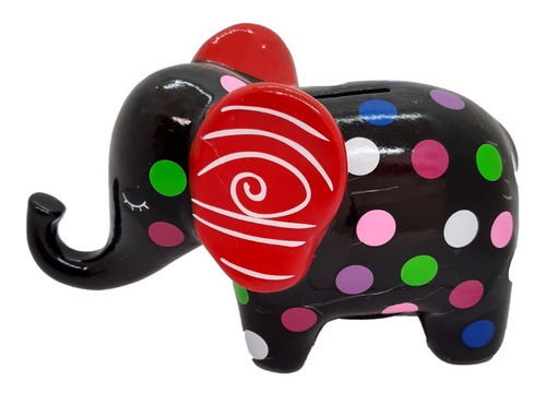 Imagen 2 de 3 de Alcancia Infantil Ceramica Elefante Colores Niños Decoracion
