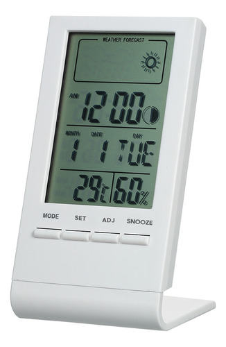 Termómetro Higrómetro Digital Mini Interior, Reloj Alarma, M