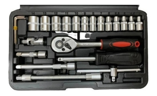 Set Caja Herramientas Juego Llave Tubo Kit 46 Piezas Estuche