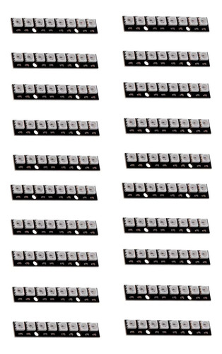 Tecneu 20 Piezas de Tira 8 Led Rgb 5050 4-6.5v Dc Ws2812