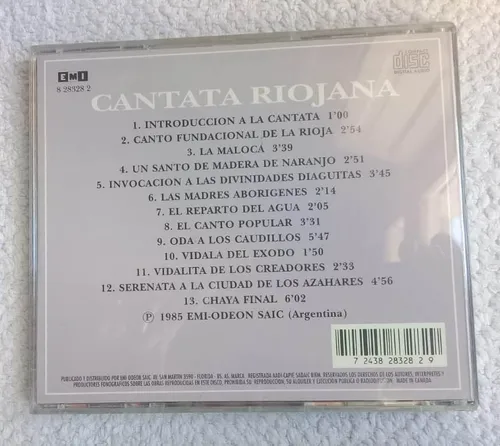 Ramon Navarro Hector Gatica Cantata Riojana Cd / Kktus (Usado)