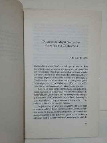 Algo Más Sobre La Perestroika. Por Mijaíl Gorbachov. (Usado)
