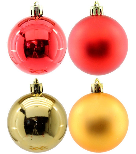Imagem 1 de 1 de Kit Pendentes Enfeites Árvore 48 Bolas De Natal 6cm 60mm Bsa