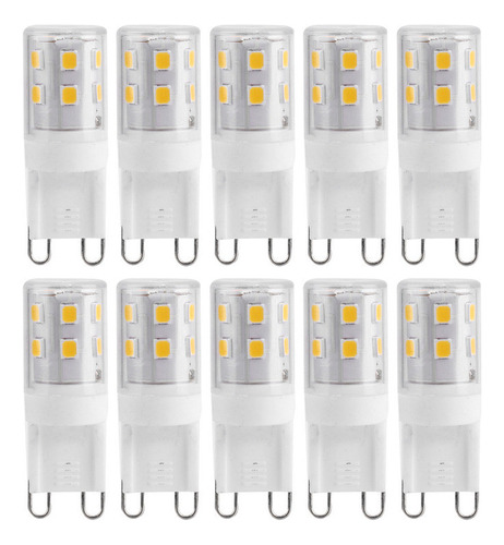 10 Bombillas Led Con Base De Cerámica G9 De 2 W, 16 Led, Par