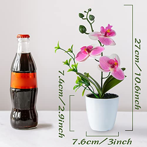 Xonor 4pcs Flores De Orquídea Artificial Mini Orquídeas Fals