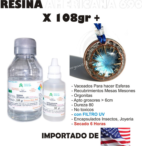 Resina Epoxica Americana 690 X108gr Encapsulados Insectos