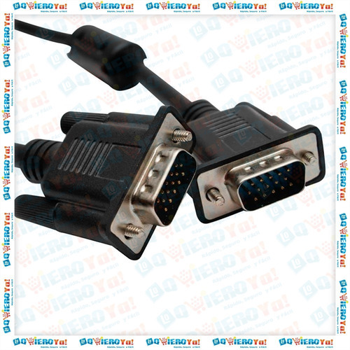 Cable Vga 5 Metro P/ Monitor Video Con Filtro De Ferrite