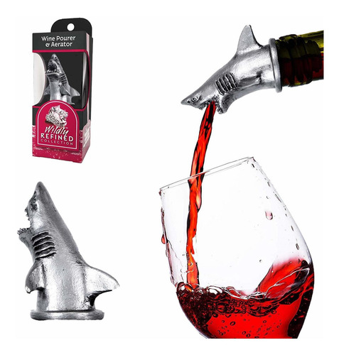 Stainless Steel Animal Wine Aerator Liquor Pourer Shark