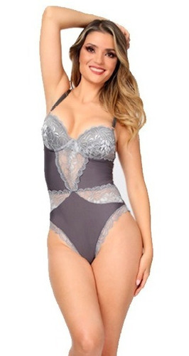 Sexy Baby Doll Corte Teddy Lycra Encaje Brasier Push Up 976