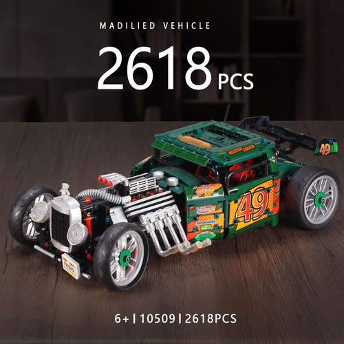 Misini 10509 Hot Rod 1949 Juego De Bloques De Construcción D