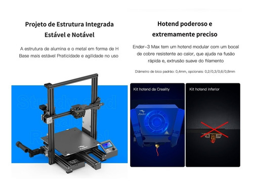 Imagem 8 de 9 de Impressora 3d Creality Ender 3 Max 115v/230v + Nf + Garantia