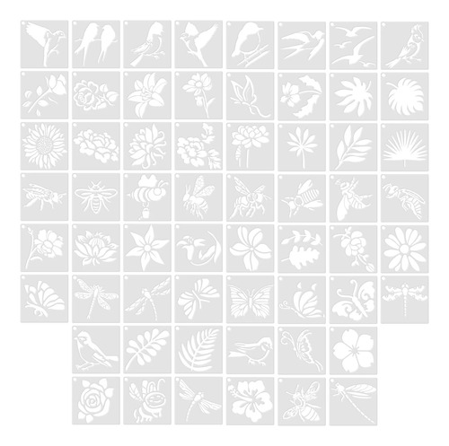 Stencil Set 60 Plantillas Para Pintar - Scrapbook - Journali