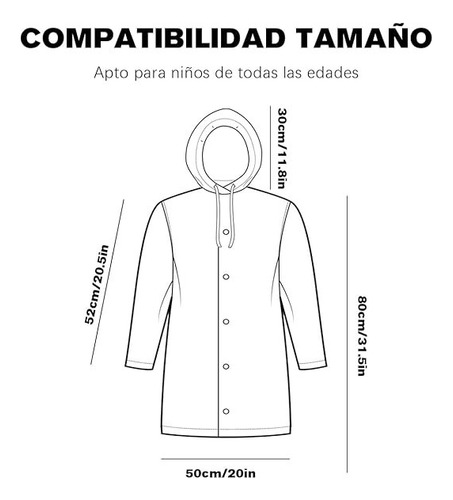 Pack De 5 Impermeables Ponchos Para La Lluvia Reutilizable Infantil Unitalla
