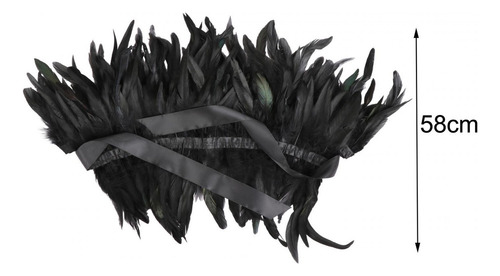 Chal De Plumas, Bufanda Victoriana Para Fiesta De Halloween,