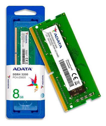 Memoria Adata Sodimm Ddr4 8gb 3200 Pc4-25600 Cl22 1.2v