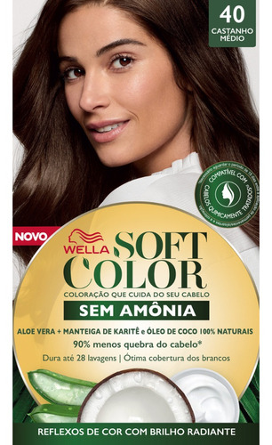 Coloração Soft Color Sem Amônia ( Clique E Escolha ) Wxz Cor 40 Castanho Médio