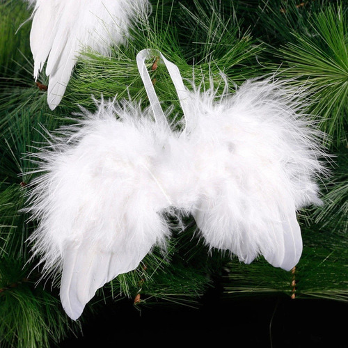 10pcs Angel Blanco Vintage Decoraciones De Árbol De Navidad