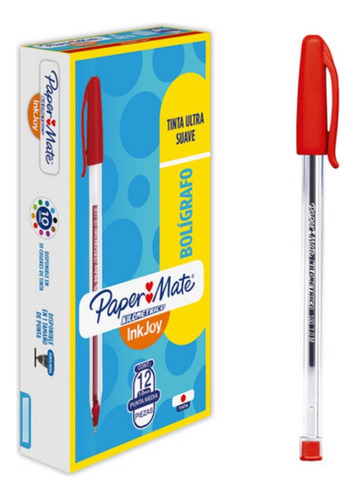 Bolígrafos PAPER MATE, Kilm 1.0, Rojo, 5 Cajas de 12 pzs