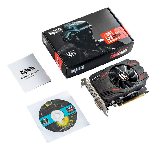 Placa De Vídeo Rx560 4gb Gddr5, 128 Bits, Hdmi/dp/dvi
