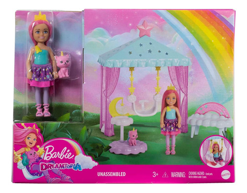 Barbie Dreamtopia Chelsea Doll And Playset, Muñeca Pequeña C