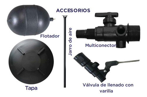 Cisterna Tricapa 12,000 L Con Accesorios Negro