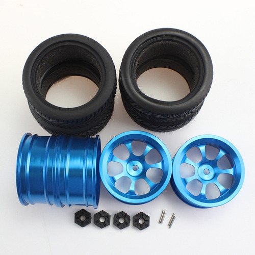 ¡ 4 Piezas Rc Metal Upograde Llantas Para Wltoys 144001