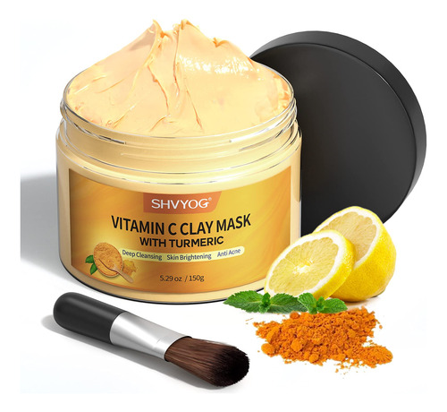 Shvyog - Mascara Facial De Arcilla De Vitamina C Con Arcilla