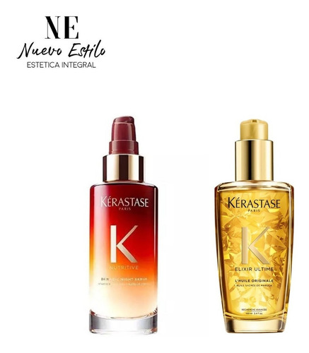 Kerastase Pack Serum Nocturo+elixir Huile +obseq+envgratis