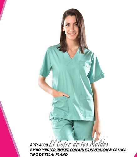 Molde  Ambo Medico Chaqueta+pantalon Talles Xs A Xxl