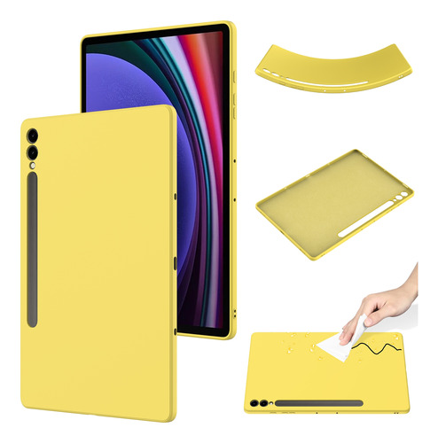Funda De Tableta De Silicona (amarilla) Para Galaxy Tab S9+
