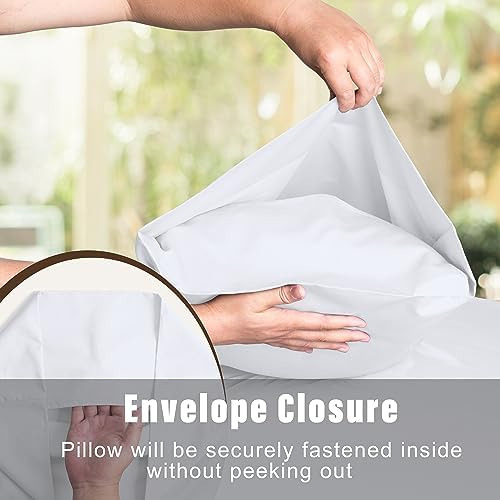 Fundas De Almohada De Algodón Tamaño Queen Juego De 2, 800 H