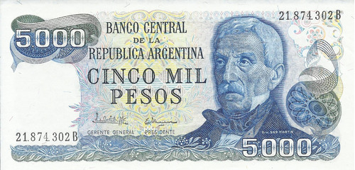 Argentina 5000 Pesos 1982