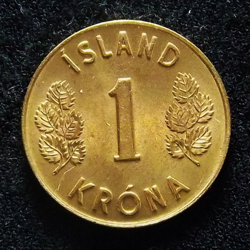 Islandia 1 Corona 1975 Sin Circular Km 12a