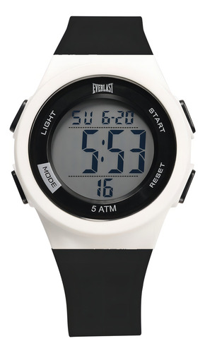 Relógio Digital Everlast Kit Com 2 Pulseiras E73703 Cor Da Correia Preto Cor Do Bisel Branco Cor Do Fundo Cinza
